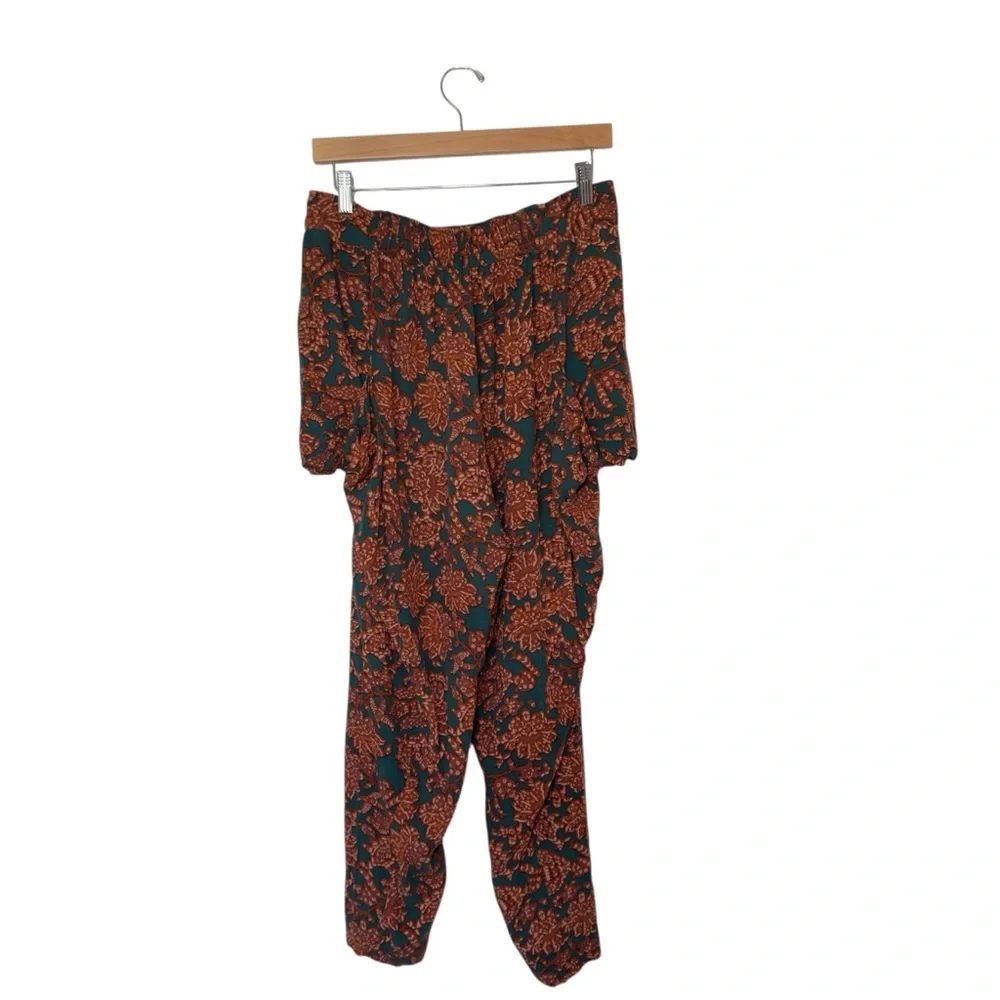 Free People Medium High Rise Olympia Harem Balloon Printed Boho Floral Pants‎